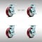 Service Caster 6 Inch SS Poly on Aluminum Caster Set with Roller Bearings 4 Brake 2 Swivel Lock SCC-SS30S620-PAR-TLB-BSL-2-TLB-2 - alternate 1